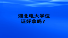 湖北電大學(xué)位證好拿嗎？