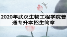 2020年武漢生物工程學(xué)院普通專升本招生簡(jiǎn)章