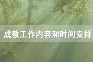 成教辦主要工作內(nèi)容和時(shí)間安排表 成教辦主要工作內(nèi)容和時(shí)間安排表
