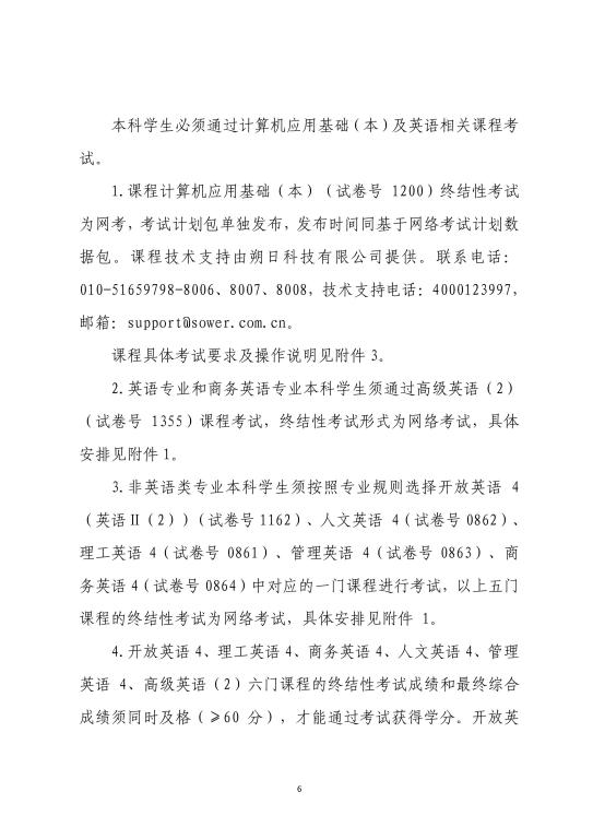 2020年武漢廣播電視大學(xué)春季學(xué)期期末考試安排 (6)