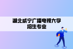 湖北咸寧廣播電視大學(xué)招生專業(yè) 湖北咸寧廣播電視大學(xué)招生專業(yè)