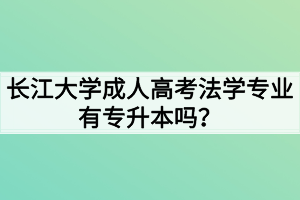 長江大學(xué)成人高考法學(xué)專業(yè)有專升本嗎？