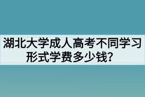 湖北大學(xué)成人高考不同學(xué)習(xí)形式學(xué)費(fèi)多少錢？