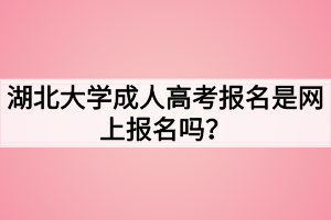 湖北大學(xué)成人高考報(bào)名是網(wǎng)上報(bào)名嗎？