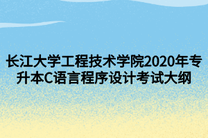 長江大學工程技術(shù)學院2020年專升本C語言程序設(shè)計考試大綱
