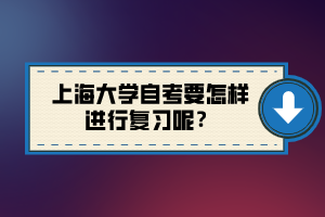 上海大學(xué)自考要怎樣進(jìn)行復(fù)習(xí)呢？