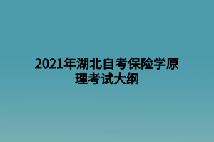 2021年湖北自考保險(xiǎn)學(xué)原理考試大綱 2021年湖北自考保險(xiǎn)學(xué)原理考試大綱