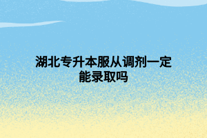 湖北專升本服從調(diào)劑一定能錄取嗎 湖北專升本服從調(diào)劑一定能錄取嗎