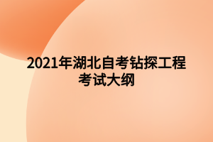 2021年湖北自考鉆探工程考試大綱 2021年湖北自考鉆探工程考試大綱