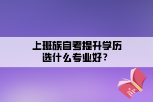 上班族自考提升學(xué)歷選什么專(zhuān)業(yè)好？