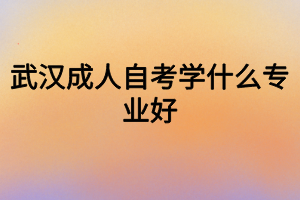武漢成人自考學(xué)什么專業(yè)好 武漢成人自考學(xué)什么專業(yè)好