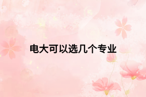 電大可以選幾個專業(yè) 電大可以選幾個專業(yè)