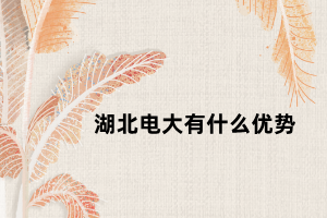 湖北電大有什么優(yōu)勢 湖北電大有什么優(yōu)勢