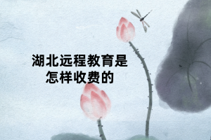 湖北遠(yuǎn)程教育是怎樣收費(fèi)的 湖北遠(yuǎn)程教育是怎樣收費(fèi)的