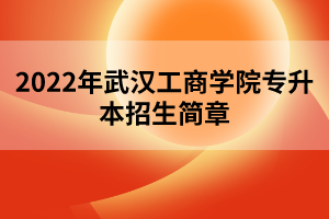 2022年武漢工商學(xué)院專升本招生簡(jiǎn)章 2022年武漢工商學(xué)院專升本招生簡(jiǎn)章