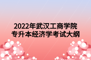 2022年武漢工商學(xué)院專升本經(jīng)濟學(xué)考試大綱